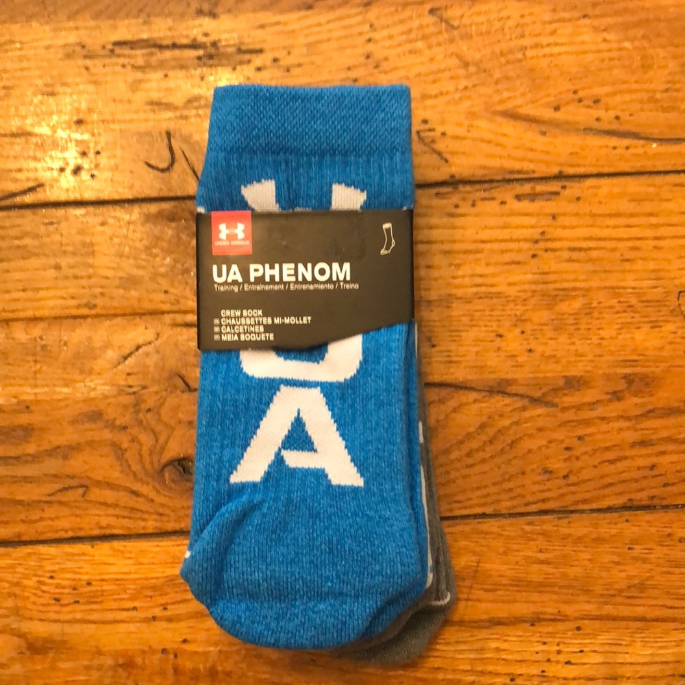 3 Prs. Under Armour "Phenom" Training Crew Socks NWT